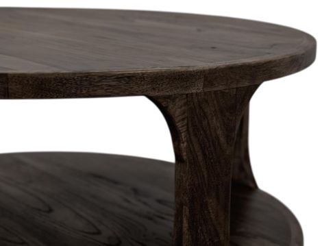 International Furniture Direct Balam Stained Dark Sofa Table-3