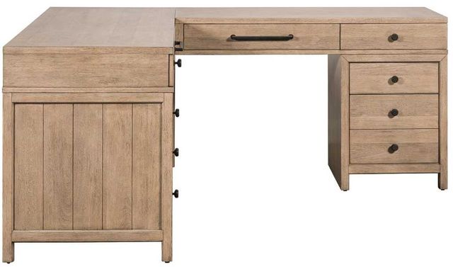 Liberty Furniture Proximity Place Barley Buff L Shaped Desk-3