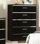 Furniture of America® Carlie Black/Chrome Chest-0