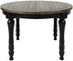Jofran Inc. Madison County Brown Round to Oval Dining Table with Vintage Black Base-3