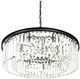 YHD White Wing Satin Black 8-Light Chandelier-0