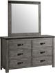 Elements International Wade Grey Youth Dresser and Mirror Set-0
