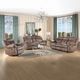 ACME Furniture Zubaida Two Tone Chocolate Reclining Sofa with Console and USB-1