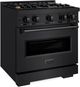ZLINE Classic 30" Black Stainless Steel Pro Style Dual Fuel Range-1