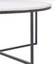 Renwil® Livia White Marble Top Coffee Table with Matte Black Base-4