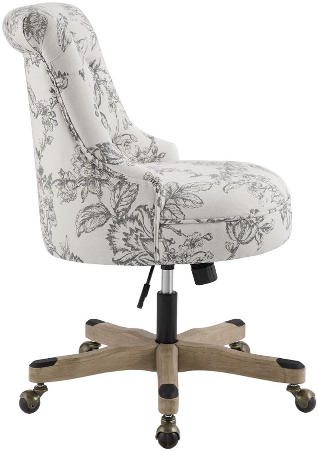 Linon Sinclair Brown/White Office Chair-3