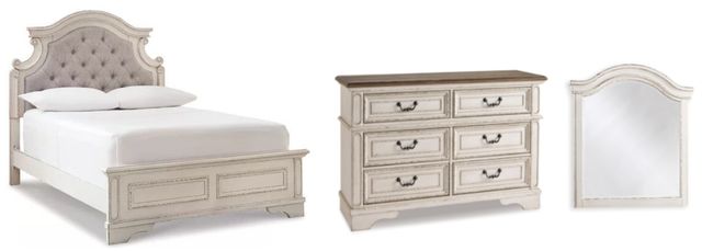 Signature Design by Ashley® Realyn 3-Piece Chipped White Full Panel Bed Set-0