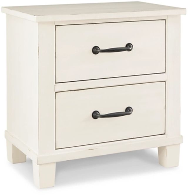 Signature Design by Ashley® Braunter Aged White Nightstand-0