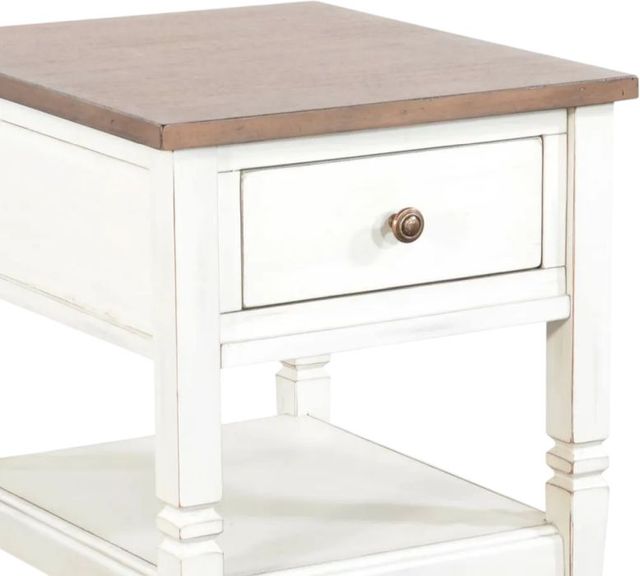 Sunny Designs™ Pasadena Buck Skin End Table with Marble White-3