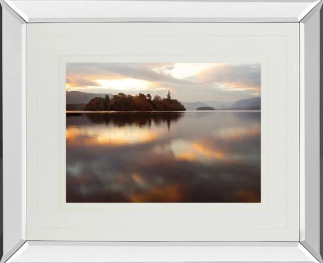 Classy Art Style 2 Golden Lake by Peter Adams Mirror Framed Wall Art-0