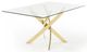 VIG Furniture Modrest Pyrite Gold Glass Dining Table-0