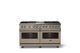 Viking® 5 Series 60" Nantucket Pro Style Dual Fuel (LP) Range with Brushed Brass Trim-3