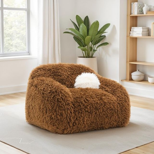 Furniture of America® Darwen Caramel Brown Swivel Chair-1