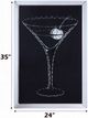 ACME Furniture Talisha Black/Mirrored Cocktail Glass Wall Art-3
