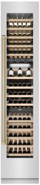 ZLINE Autograph Edition 18" 9.0 Cu. Ft. Triple Zone 68 Bottle Right Hinge Column Wine Cooler in Satin Stainless Steel with Champagne Bronze Accents-3