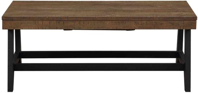 Steve Silver Co. Ralston Caramel Cocktail Table with Ebony Base-0