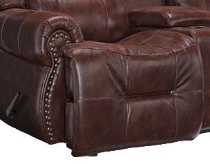 Best® Home Furnishings Customizable Genet Leather Manual Reclining Rocker Console Loveseat-1