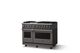 Viking® 5 Series 48" Damascus Gray Pro Style Dual Fuel (NG) Range with Polished Chrome Trim-2