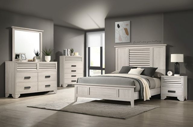 Crown Mark Sarter White Panel Bed-2
