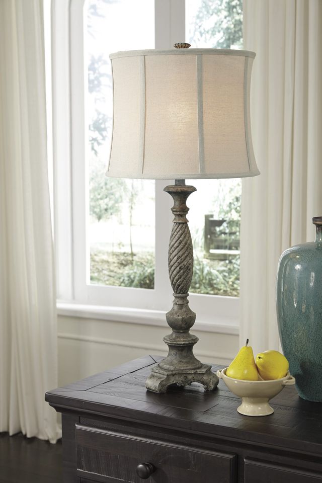 Signature Design by Ashley® Alinae Antique Gray Table Lamp-2