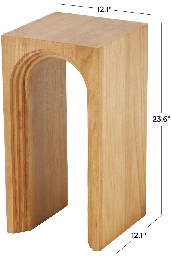 Deco Marche Brown Cutout Arch Side Table-2