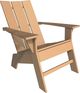Unwasted® Tranquil Tan Plastic Outdoor Adirondack Chair-0