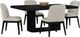 Elements International Rosalie 5-Piece Black Rectangular Dining Set-0