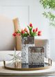 A & B Home Silver/White Ceramic Vase-4