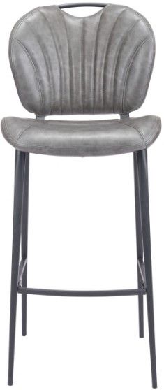 Zuo® Modern Terrence Vintage Gray Bar Chair-1