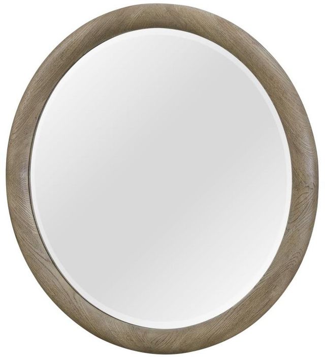 Bernards Pagosa Brown Round Mirror-1