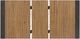 Elements International Breckenridge Oak Dining Table with Black Base-1