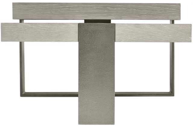 Bernhardt Tempo Larza Cocktail Table Satin Nickel Base-4
