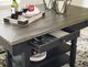 Signature Design by Ashley® Tyler Creek Weathered Gray Counter Height Dining Table with Black Storage Base-1