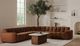 Moe's Home Collection Dash White Calacatta Marble Coffee Table with Brown Mango Base-3