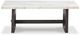 Signature Design by Ashley® Burkhaus White Coffee Table with Dark Brown Base-1