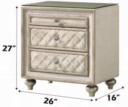 ACME Furniture Lucienne Beige Nightstand-2