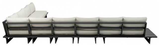 Meridian Furniture Maldives 7-Piece Cream/Gray Aluminum/Fabric Outdoor Modular Sectional-2