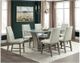 Elements International Dapper Grey/Glass Dining Table with 6 Chairs Set-3