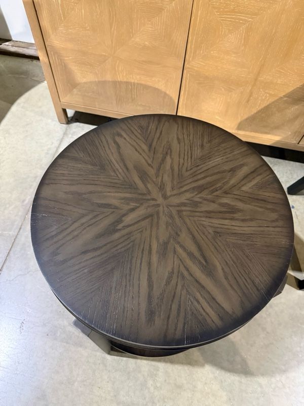 Clearance Liberty Furniture Penton Espresso Stone Round End Table-1