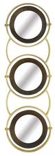 A & B Home Black/Gold 3-Ring Wall Accent Mirror-0