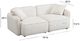 TOV Furniture Travie 2-Piece White Sand Modular Loveseat-2