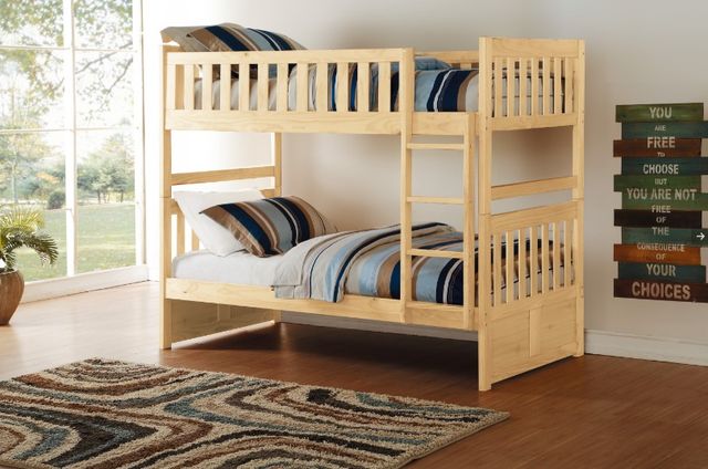 Homelegance® Bartly Natural Pine Twin Over Twin Bunk Bed-1