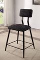 Furniture of America® Dicarda 2-Piece Black/Distressed Dark Oak Counter Side Chair Set-1