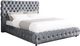 Crown Mark Flory Gray Upholstered Queen Panel Bed-1
