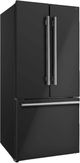 FORNO® Espresso Gallipoli 30'' 17.5 Cu. Ft. Black Counter Depth French Door Refrigerator with Ice Maker-1