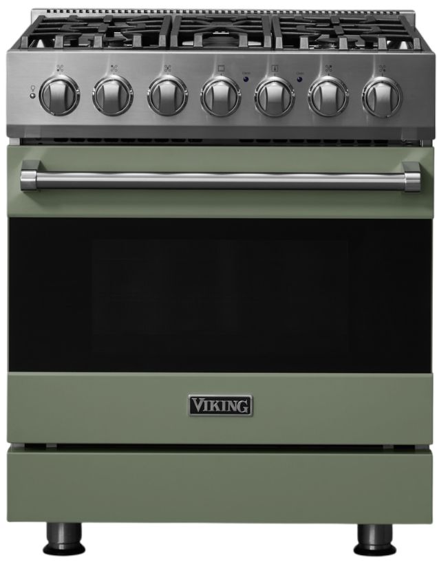 Viking® 3 Series 30" Eucalyptus Pro StyleNatural Gas Range-0