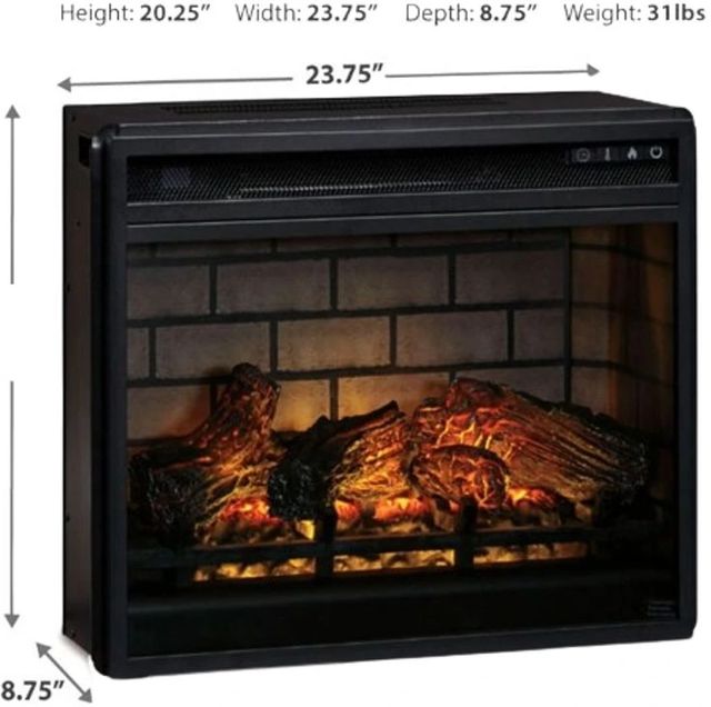 Signature Design by Ashley® Entertainment Accessories Black Insert Infrared Fireplace-2