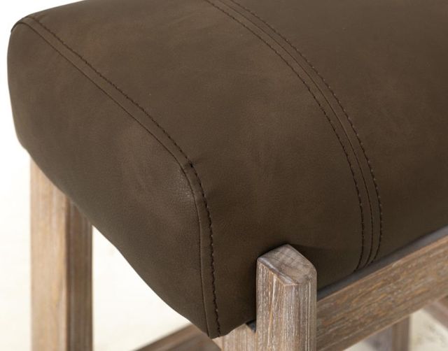 International Furniture Direct Balam Brown/Stained White Accent Stool-3