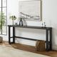 Powell® Haywood Gray Sofa Bar Table with Gunmetal Base-1