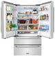 ZLINE Autograph Edition 36" 22.5 Cu. Ft. Stainless Steel Counter-Depth French Door Refrigerator with Ice Maker in Fingerprint-Resistant and Polished Nickel Helix Handles-4